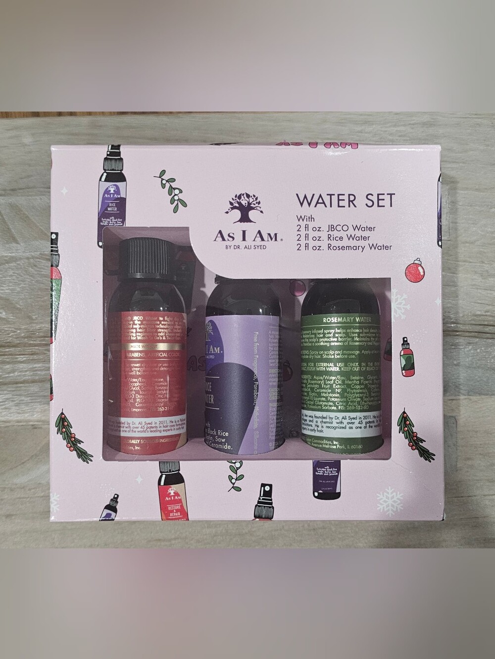 As I Am Water Set Of 3 - JBCO Water, Rice Water & Rosemary Water 2 Oz Each